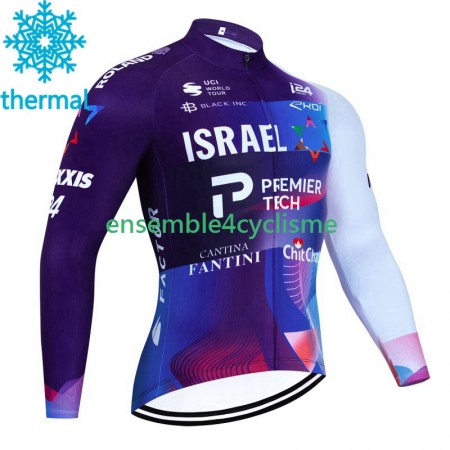 Maillot Cyclisme Hiver Thermal Fleece Israel 2023 Maillot Cyclisme Hiver Thermal Fleece Israel 2023